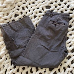 ANTHROPOLOGIE - grey, wide-legged, cropped pants